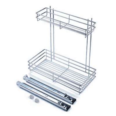 Kitchen side mount pull out wire storage basket