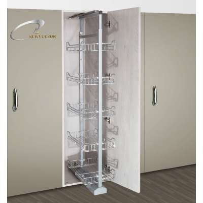 Kitchen cabinet tall units with pull out storage baskets