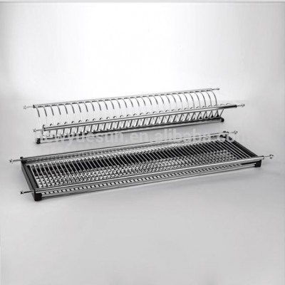 Kitchen cabinet wall mounted stainless steel drying dish racks for india