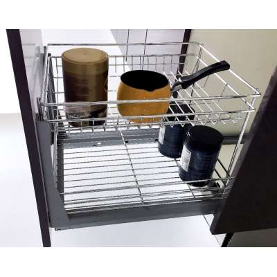 Cargo kitchen storage pull out soft seft close wire basket 150mm