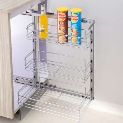 Side pull out basket Wire style multi- Tier kitchen cabinet organization