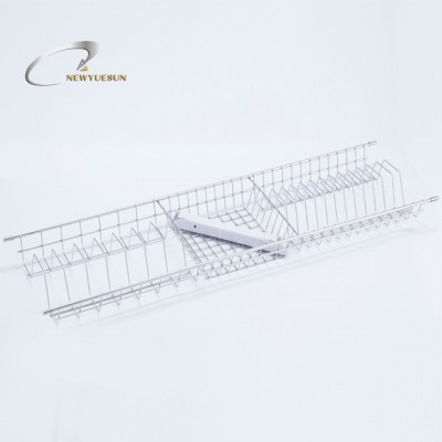 Kitchen cabinet wall mounted stainless steel drying dish racks drainer plate rack