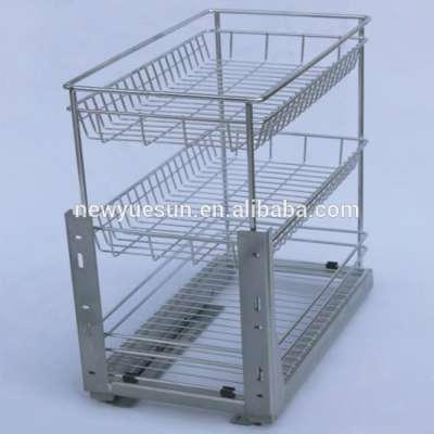 Pull out Wire Cargo Mesh Basket Front mounting kitchen Lader Storage